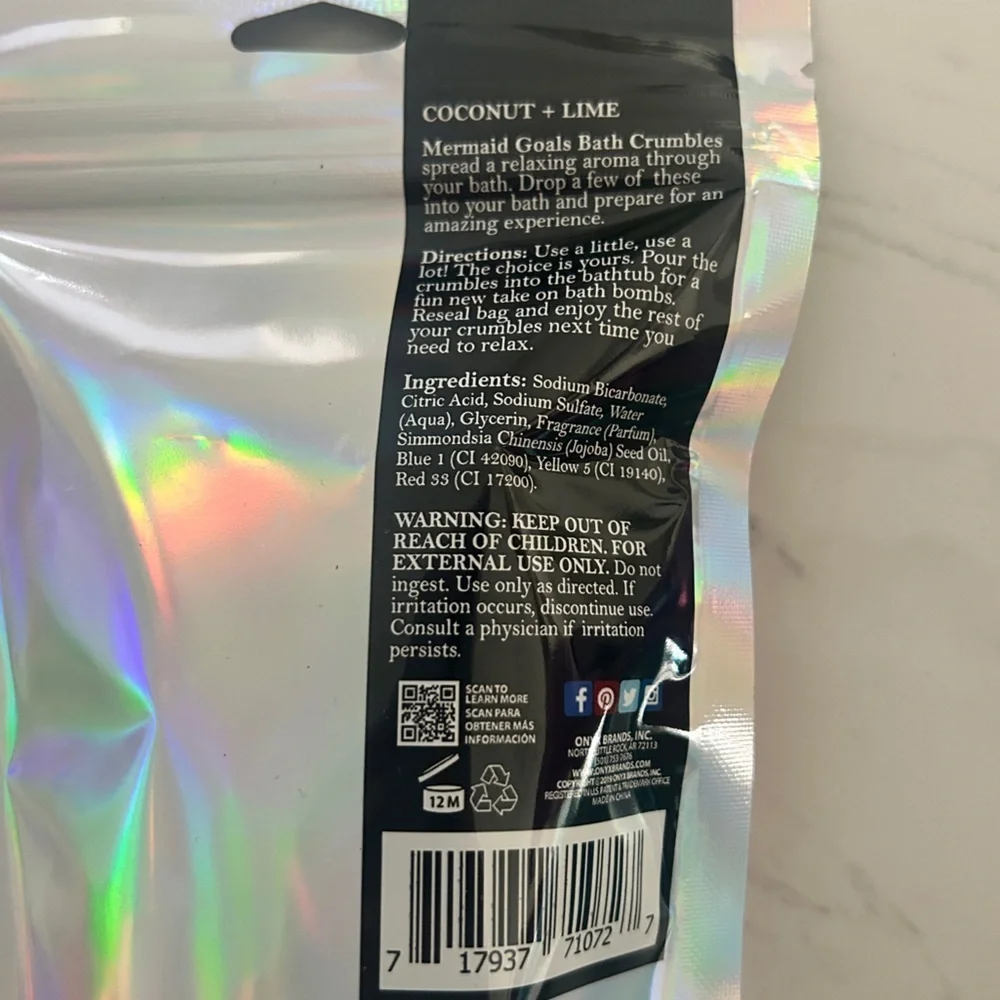 Onyx Bathhouse Soothing Bath Crumbles – Mermaid Goals (5.2 oz) - NWT
